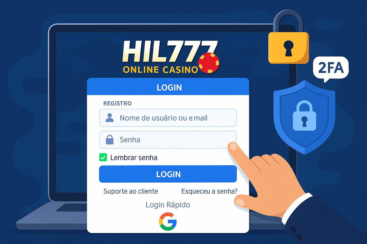 Criar uma nova Conta no plataforma HIL777